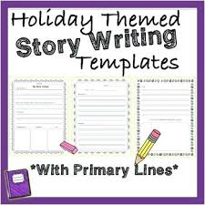 Holiday Themed Beginning Middle And End Story Writing Template