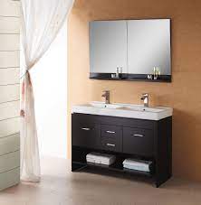 modern floating double sink bathroom vanity
