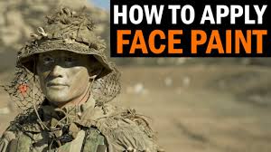 how to apply camo face paint with navy
