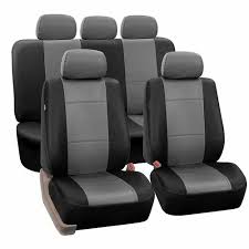 Nirankar Gray Pu Leather Car Seat Cover