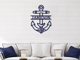 Anchor Mermaid Tail Name Sign