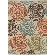 averley home naples multi colored 9 ft x 13 ft medallion indoor outdoor patio area rug