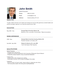 Standard Cv Template Create A Resume Resume Examples How