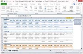 Multiple Employee Work Schedule Template Templates Sample