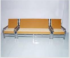 Polished Stainless Steel Sofa Set Size