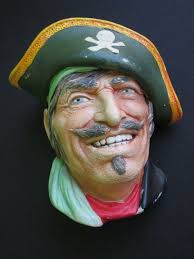 bosson head pirate figurine chalkware