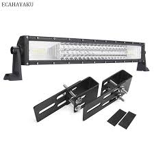 Ecahayaku 50 Inch Led Light Bar Curved Straight With Luggage Rack Brackets For Suv Jeep Hummer Land Cruiser Rubicon Ute 4x4 4wd Light Bar Work Light Aliexpress