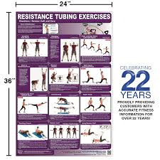 Resistance Tubing Exercises Poster Chart Shoulders Rotator