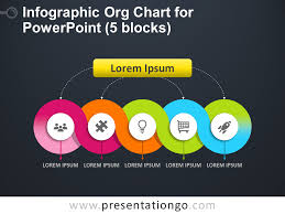 Infographic Org Chart For Powerpoint 5 Blocks