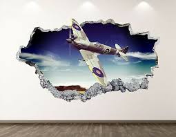 Hurricane Airplane Wall Decal Art Decor