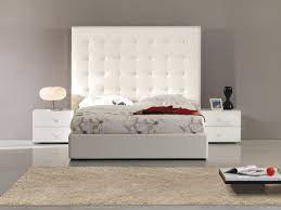 White Leatherette Tall Headboard Queen