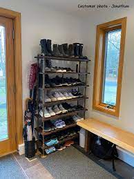 7 Shelf Industrial Style Shoe Rack