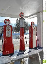 mobil gas pumps editorial stock image