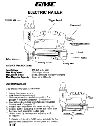 gmc electric nailer specifications pdf