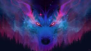 Cosmic Wolf HD wallpaper