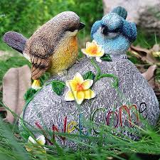 Bird Garden Statues Decor Resin