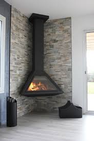 Wood Burning Fireplace Contemporary Closed Hearth