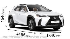 lexus ux dimensions boot e and