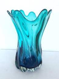 Murano Glass Bowl And Vase Set Of 2