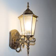 Rustic Wall Sconce Glass Wrought Iron