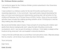 Sample Child Care Worker Cover Letter Child Care Worker Cover Letter