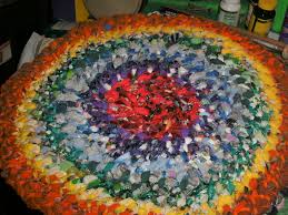 braided rag rug from recycled s