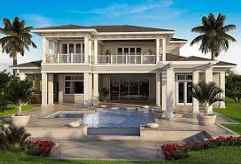 4 Bedroom Tropical Style Two Story Home