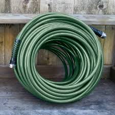 green lightweight garden hose white