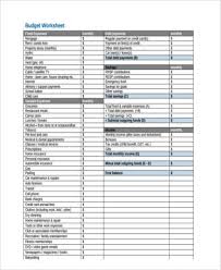 Free 8 Sample Household Budget Forms In Pdf Word