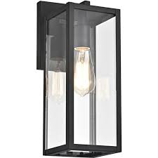 Textured Black Outdoor Wall Sconce 14