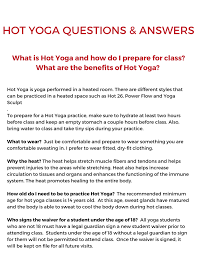 hot yoga questions answers hot yoga