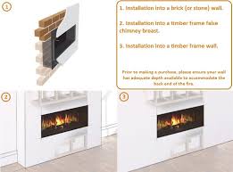 Media Wall Electric Fire 61 Low Cost