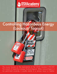 Oshacademy Course 621 Controlling Hazardous Energy Lockout