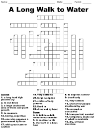 a long walk to water crossword puzzle