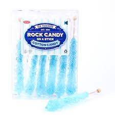 Amazon Com Extra Large Rock Candy Sticks 6 Light Blue Cotton Candy Lollipop Individually Wrapped Espeez Rock Candy Crystal Sticks For Candy Buffet Birthdays Weddings Receptions Bridal And Baby Showers