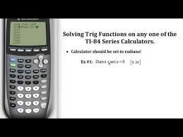 Solving Trig Equations On A Ti 84