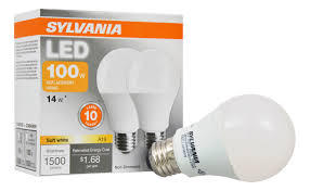 Sylvania Led Light Bulbs 14w 100w Equivalent Soft White 2 Count Walmart Com Walmart Com