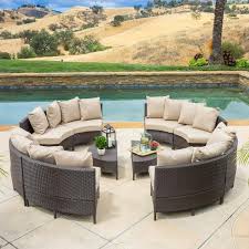 Faux Rattan Outdoor Sectional Set