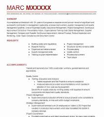 See resume examples for 187 professions. Quality Control Manager Resume Example Livecareer