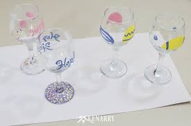 Easter Craft Idea Hand Painted Wine