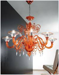 Orange Chandeliers Murano Glass