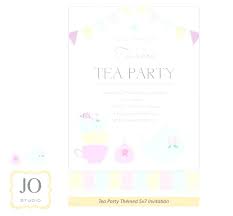 Afternoon Tea Party Invitation Template Destinscroises Info