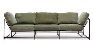 military canvas marbled rust sofa by