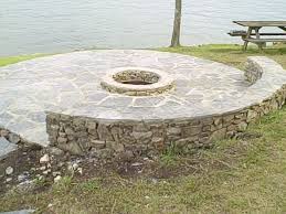 Water Fire Pit Flagstone Patio