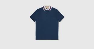 cotton piquet polo with square gg in
