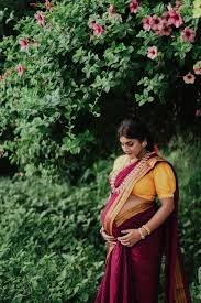 indian traditional maternity shoot in