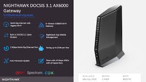 What is docsis 3.1 and why should i use docsis 3.1 technology? Netgear Expands Docsis 3 1 Product Stack With Nighthawk Cax80 Wi Fi 6 Cable Modem Gateway