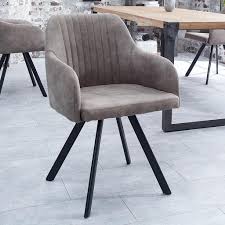 Sitz und lehne gut gepolstert und ergonomisch geformt. Exklusiver Design Stuhl Lucca Taupe Grau Mit Kaufland De