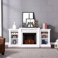 faux stone electric fireplace with