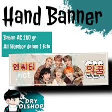 hand banner kpop hiasan dinding kpop